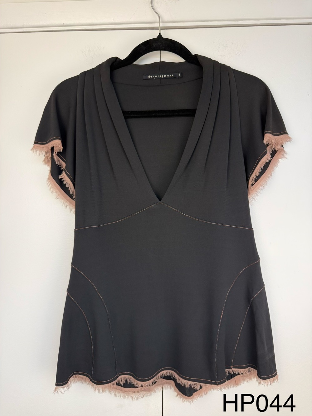 Development by Phillip Lim Y2K Archive Fringe Tunic Top Black Pink L